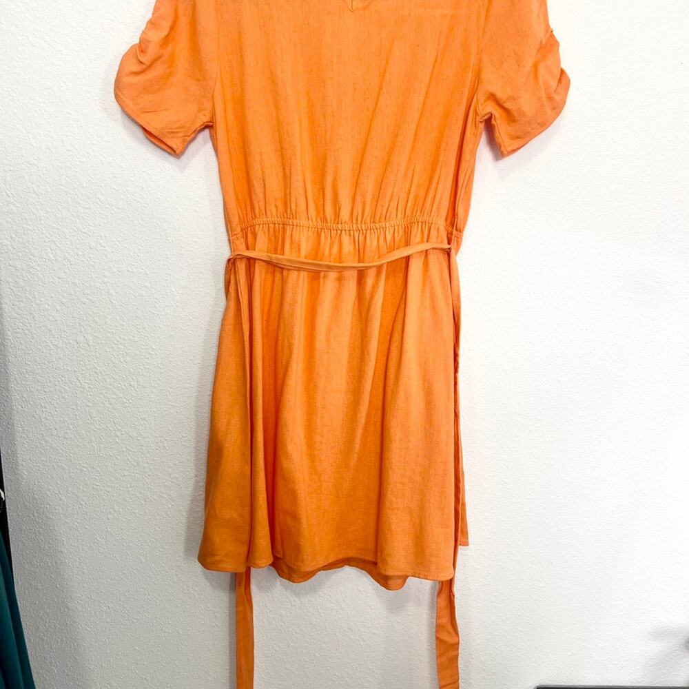 Women's Orange linen dress size medium - Picture 5 of 5